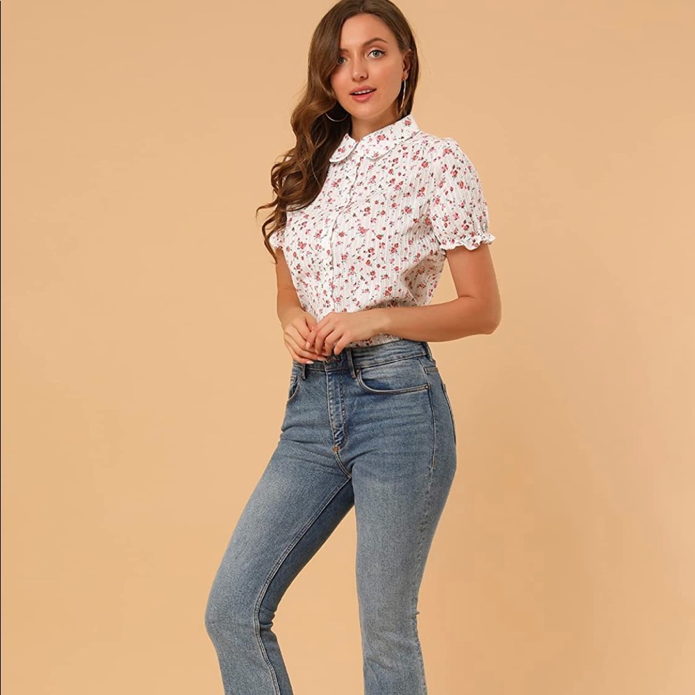 Women’s Allegra K floral blouse M